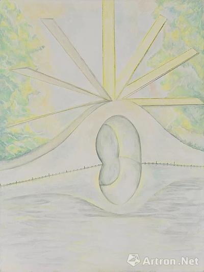 一把尺子挡住了去路一 2015 布面油画 160x120cm